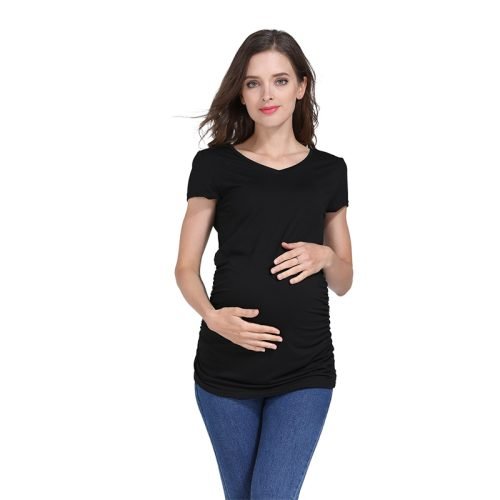 Essential Short Sleeve Maternity T-Shirt for Expecting Moms