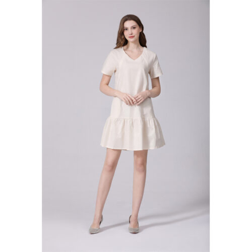 All-in-One Pregnancy & Breastfeeding Dress - M, Ivory