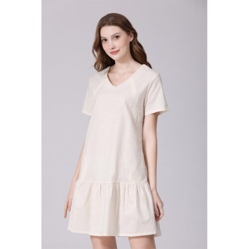 All-in-One Pregnancy & Breastfeeding Dress - M, Ivory