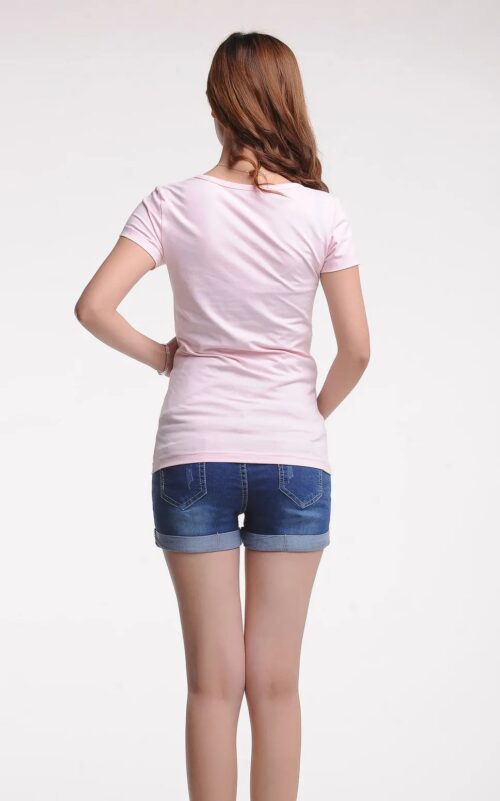 Pregnancy-Friendly Denim Jean Shorts