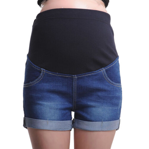Pregnancy-Friendly Denim Jean Shorts