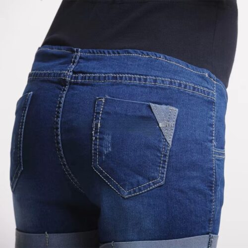 Pregnancy-Friendly Denim Jean Shorts