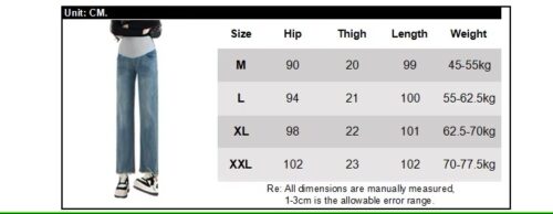 Relaxed Fit Maternity Wide Leg Jeans