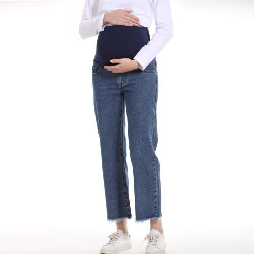 Trendy Loose-Fit Straight-Leg Maternity Jeans