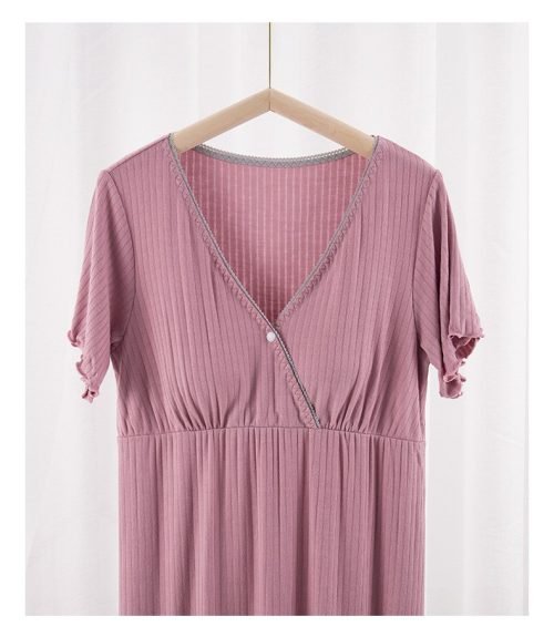 Nursing Comfort Maternity Night Gown