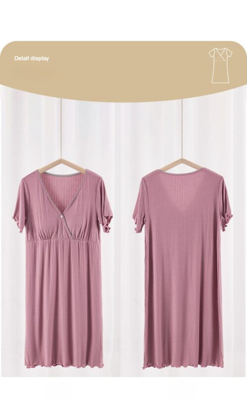 Nursing Comfort Maternity Night Gown