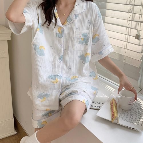 100% Cotton Maternity Pajamas Set