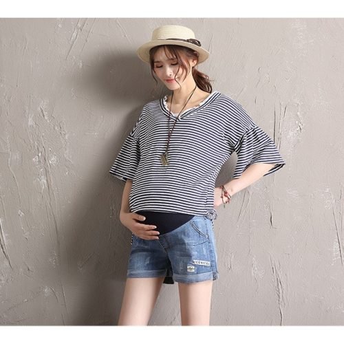 Stylish Maternity Denim Shorts