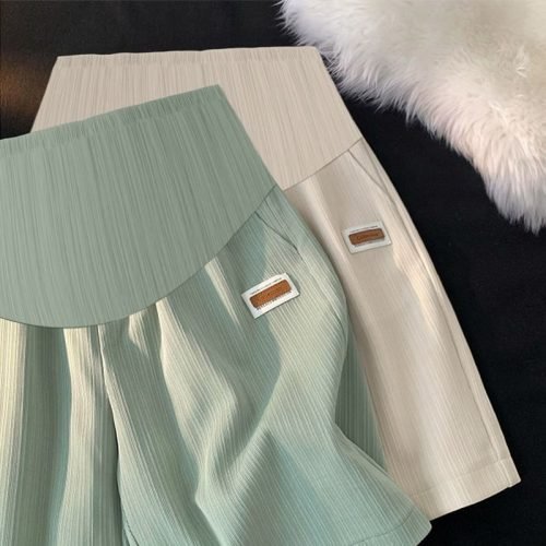 Comfy Maternity Striped Shorts