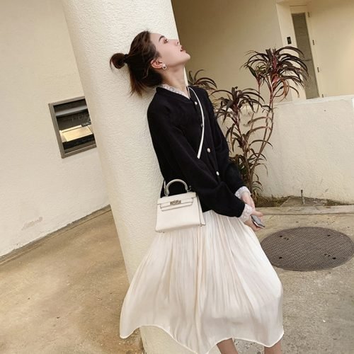 Elegant Pleated A-Line Maternity Skirt for All-Day Comfort