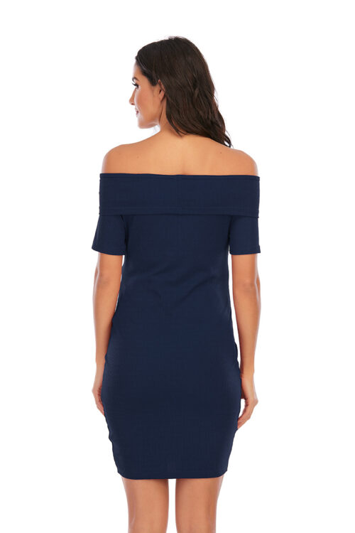 Off-Shoulder Maternity Dress – Effortless Elegance for Moms-to-Be