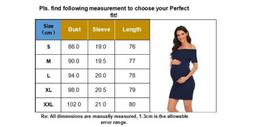 Off-Shoulder Maternity Dress – Effortless Elegance for Moms-to-Be