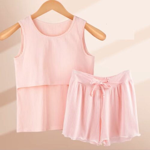 Cotton Nursing Pajama Set