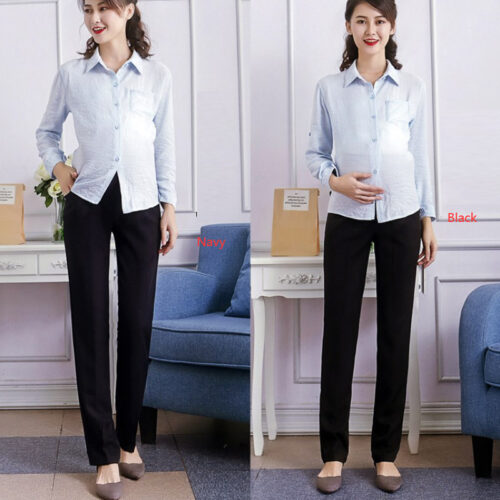 Maternity Work Trousers with Adjustable Fit