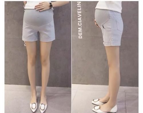 Adjustable Waistband Maternity Shorts